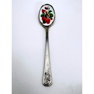 Avon Vintage Strawberry Demitasse Spoon Stainless Steel Japan Silver Tone 4.75"